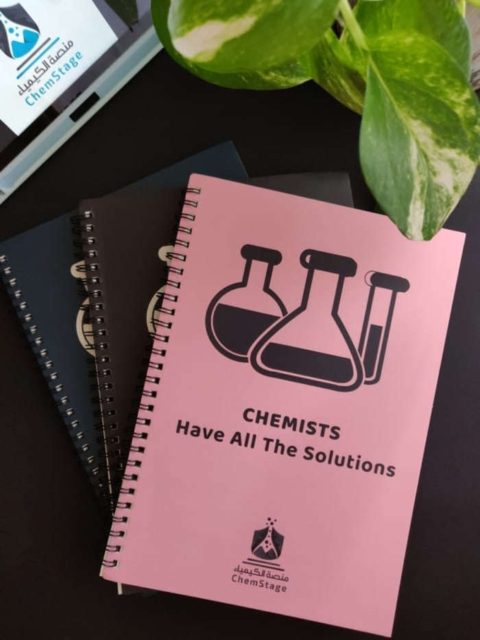 Spiral Notebook with Chemical Design