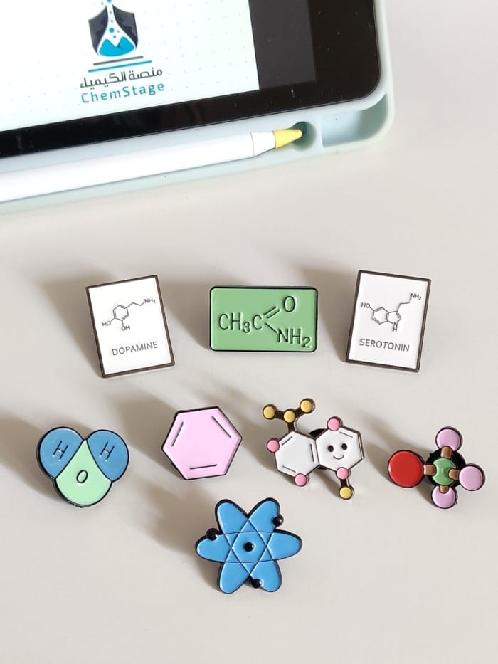 Atoms and Molecules Brooches